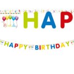 Χάρτινη γιρλάντα γραμμάτων Happy Birthday