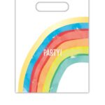 Πλαστικές τσάντες δώρων Rainbow (6τμχ)