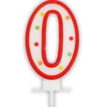 Κεράκι Γενεθλίων "Dots" No.0 (1τμχ)