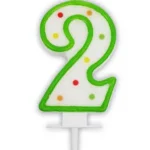 Κεράκι Γενεθλίων "Dots" No.2 (1τμχ)