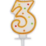 Κεράκι Γενεθλίων "Dots" No.3 (1τμχ)