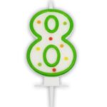 Κεράκι Γενεθλίων "Dots" No.8 (1τμχ)