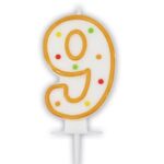 Κεράκι Γενεθλίων "Dots" No.9 (1τμχ)