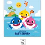 Χαρτοπετσέτες 3ply 33X33cm Baby Shark (20τμχ)