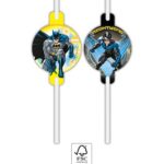 Χάρτινα καλαμάκια ροφήματος Batman (4τμχ)