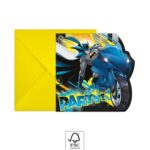 Προσκλήσεις πάρτυ με φακέλους Batman (6τμχ)