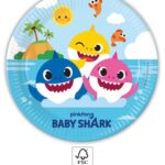 Χάρτινα πιάτα 23cm Baby Shark (8 τμχ)