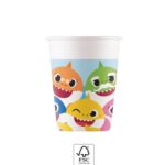 Χάρτινα ποτήρια 200ml Baby Shark (8 τμχ)