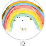 Χάρτινα πιάτα 23cm Rainbow (8τμχ)