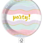 Χάρτινα πιάτα 23cm Elegant Party (8 τμχ)