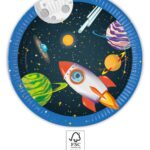 Χάρτινα πιάτα 23cm Space (8 τμχ)