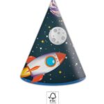 Χάρτινα καπέλα πάρτυ Space (6τμχ)