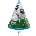 Χάρτινα καπέλα πάρτυ Soccer (6τμχ)