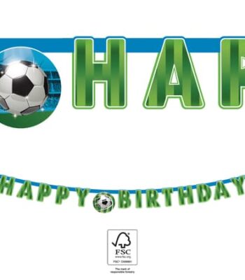 Χάρτινη γιρλάντα γραμμάτων Happy Birthday Soccer