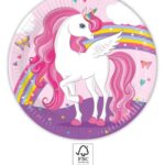 Χάρτινα πιάτα 23cm Unicorn (8 τμχ)