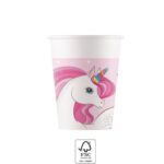 Χάρτινα ποτήρια unicorn 200ml (8τμχ)