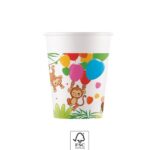 Χάρτινα ποτήρια 200ml Ζωάκια της ζούγλας (8 τμχ)