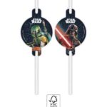 Χάρτινα καλαμάκια ροφήματος Star Wars (4τμχ)
