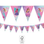 Χάρτινη γιρλάντα τρίγωνη Barbie (200cm)
