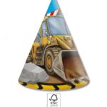 Χάρτινα καπέλα πάρτυ Construction (6τμχ)