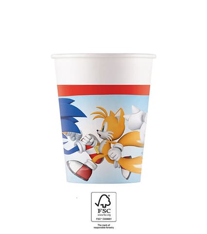 Χάρτινα ποτήρια 200ml Sonic (8τμχ)