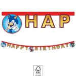 Χάρτινη γιρλάντα γραμμάτων Happy Birthday Sonic