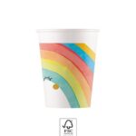 Χάρτινα ποτήρια 200ml Rainbow (8 τμχ)