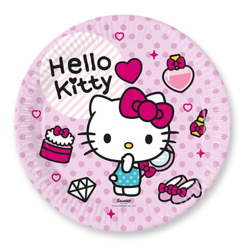 Χάρτινα πιάτα 23cm Hello Kitty (8 τμχ)