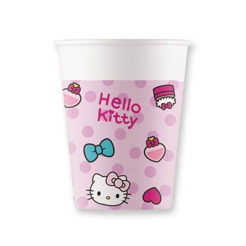 Χάρτινα ποτήρια 200ml Hello Kitty (8 τμχ)