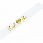 Κορδέλα λευκή σατέν Bride to be 75cm