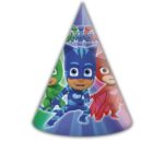 Χάρτινα καπέλα πάρτυ Pj Masks (6τμχ)
