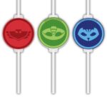 Χάρτινα καλαμάκια ροφήματος Pj Masks (4τμχ)