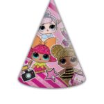 Χάρτινα καπέλα πάρτυ LOL Glitterati (6τμχ)