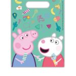 Πλαστικές τσάντες δώρων Pepa Pig Messy Play (6τμχ)