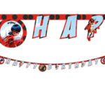 Χάρτινη Γιρλάντα Γραμμάτων Happy Birthday Miraculous Ladybug