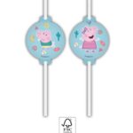 Χάρτινα καλαμάκια ροφήματος Pepa Pig Messy Play (4τμχ)