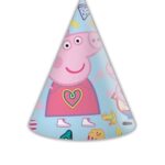 Χάρτινα καπέλα πάρτυ Pepa Pig Messy Play (6τμχ)