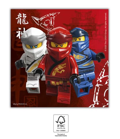 Χαρτοπετσέτες 2ply 33x33cm Lego Ninjago  (20τμχ)