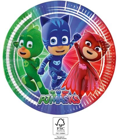 Χάρτινα πιάτα 23cm Pj Masks (8τμχ)