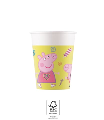 Χάρτινα ποτήρια 200ml Pepa Pig Messy Play (8τμχ)