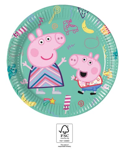 Χάρτινα πιάτα 20cm Pepa Pig Messy Play (8τμχ)