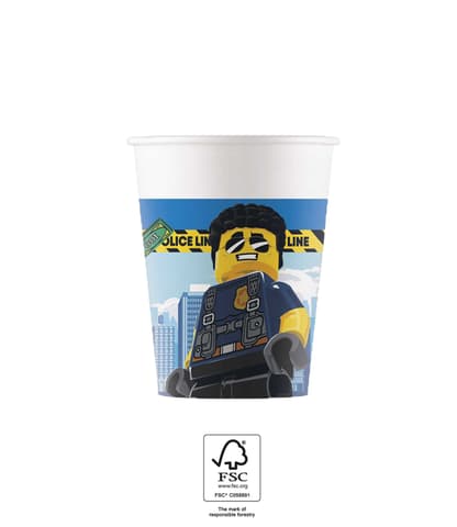 Χάρτινα ποτήρια 200ml Lego City  (8τμχ)