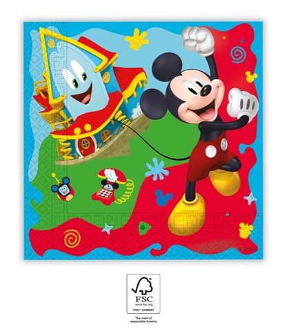 Χαρτοπετσέτες 2ply 33x33cm Mickey Rock the House (20τμχ)