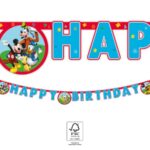 Χάρτινη Γιρλάντα Γραμμάτων Happy Birthday Mickey Rock the House