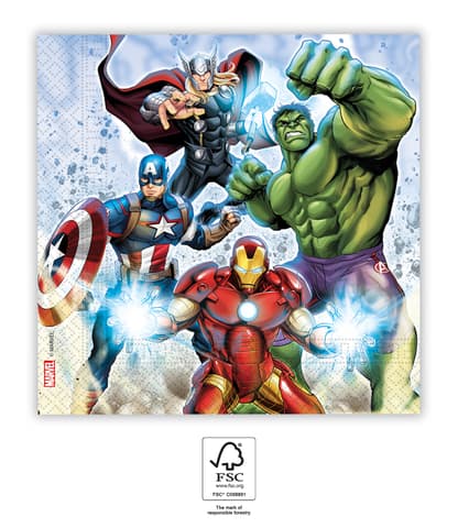 Χαρτοπετσέτες 2ply 33x33cm Avengers (20τμχ)