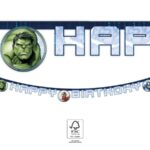 Χάρτινη Γιρλάντα Γραμμάτων Happy Birthday Avengers (200cm)