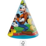 Χάρτινα καπέλα πάρτυ Mickey Rock the House (6τμχ)