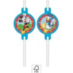 Χάρτινα καλαμάκια ροφήματος Mickey Rock the House (4τμχ)