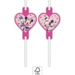 Χάρτινα καλαμάκια ροφήματος Minnie Junior (4τμχ)