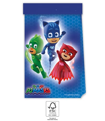 Χάρτινες τσάντες δώρων Pj Masks (4τμχ)